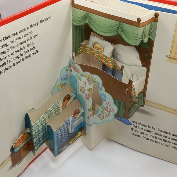 1991 Night Before Christmas POP-UP Book Clement Moore - Picture 3 of 9